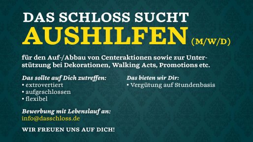 Komm in unser Team im Schloss