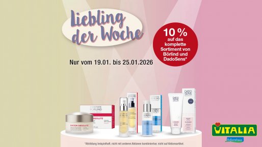 Vitalia Reformhaus – Liebling der Woche im Januar